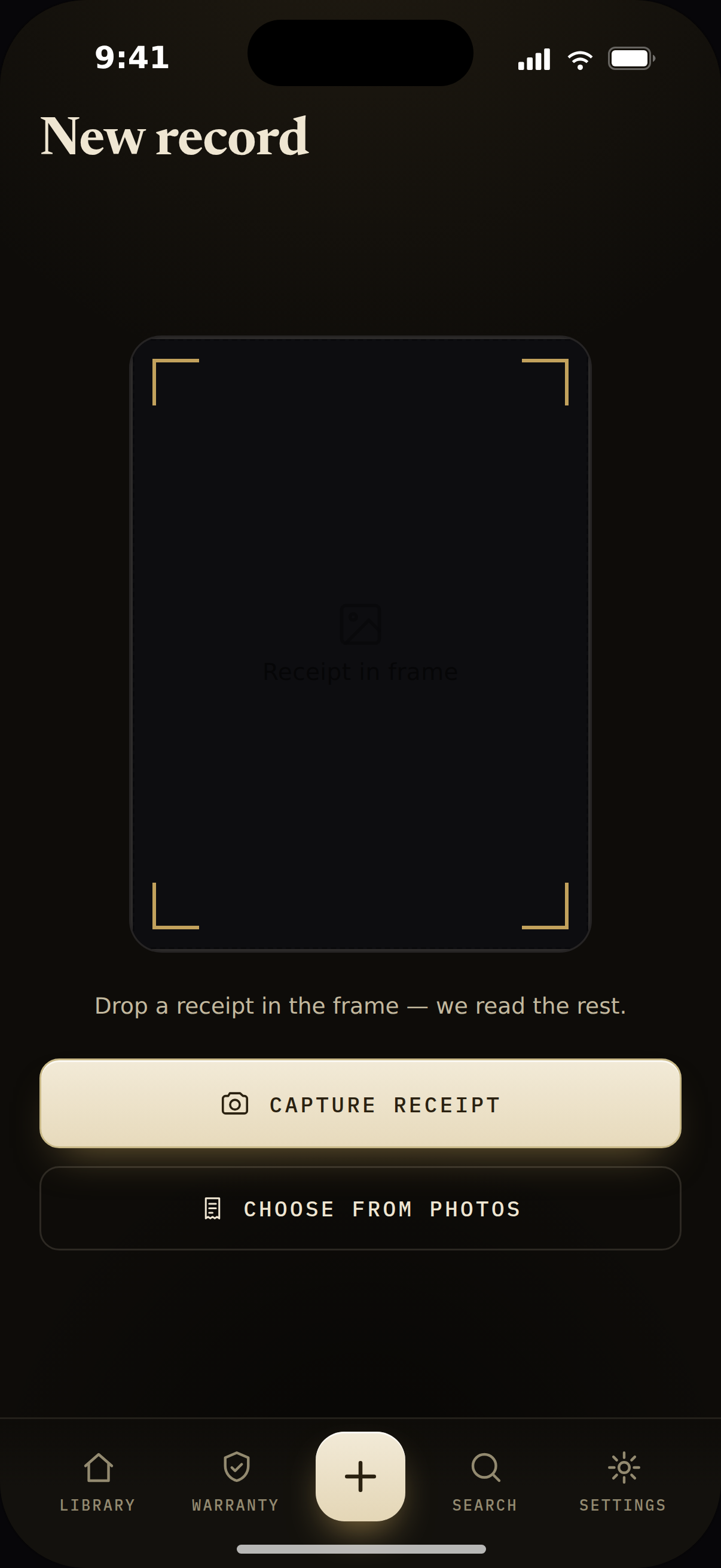 Scan a receipt